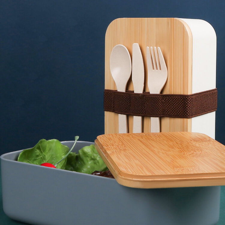 Lunch Box with Bamboo Cover